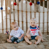 Copper Pearl Baby Bandana Bib 2-Pack Set | Patriot