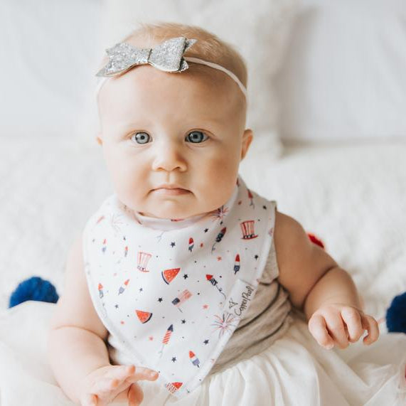 Copper Pearl Baby Bandana Bib 2-Pack Set | Patriot