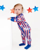 Pearls & Pelicans Red White and Snoballs Bamboo Zip Up Pajamas