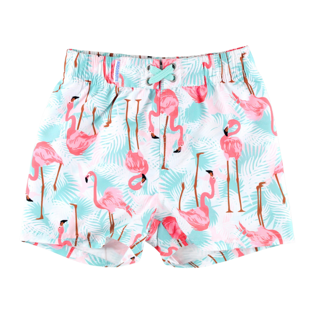 Vibrant Flamingo Swim Trunks