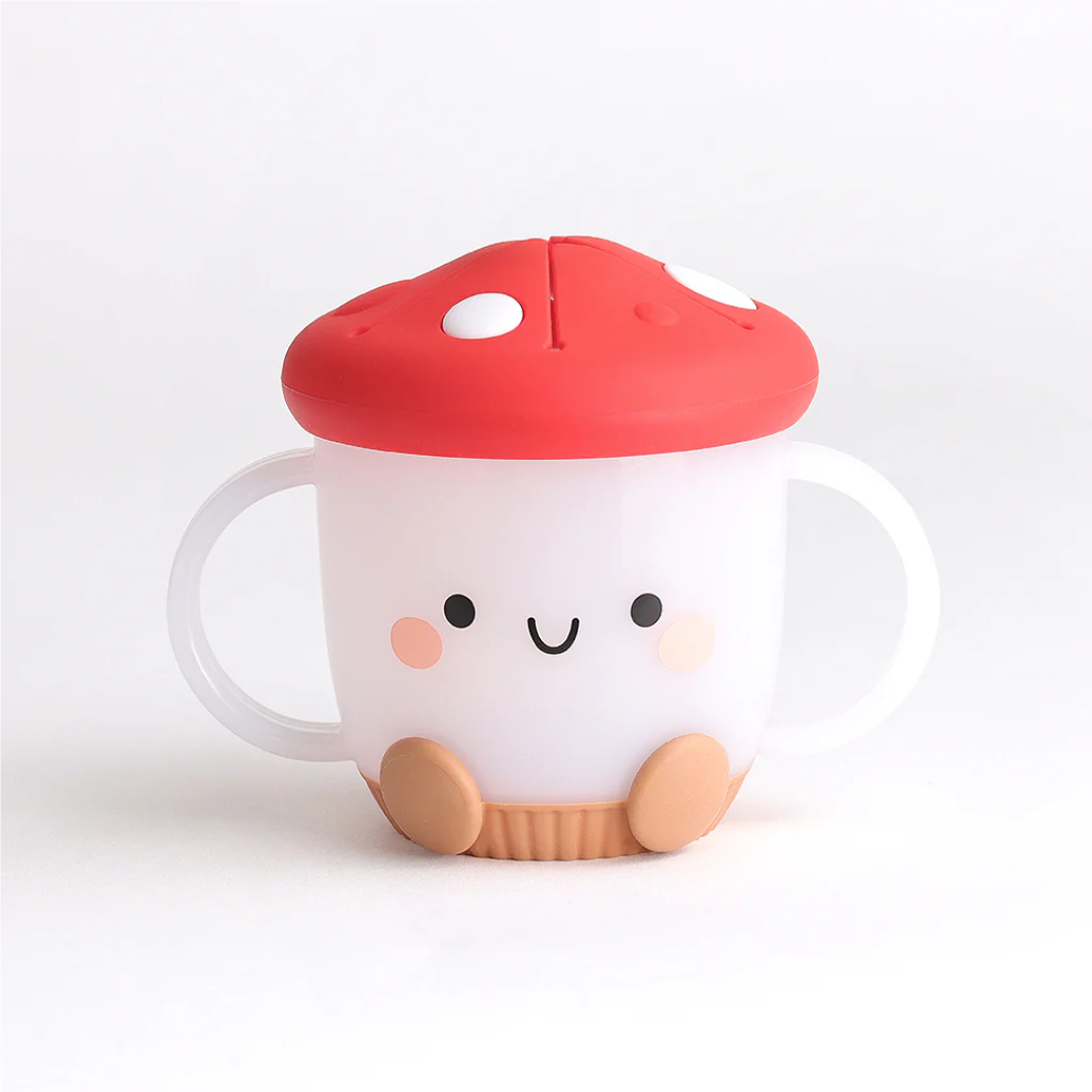 Itzy Mushroom Snack Cup with Silicone Lid