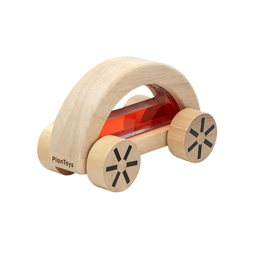 Wautomobile Water Filled Wooden Toy Car - Red