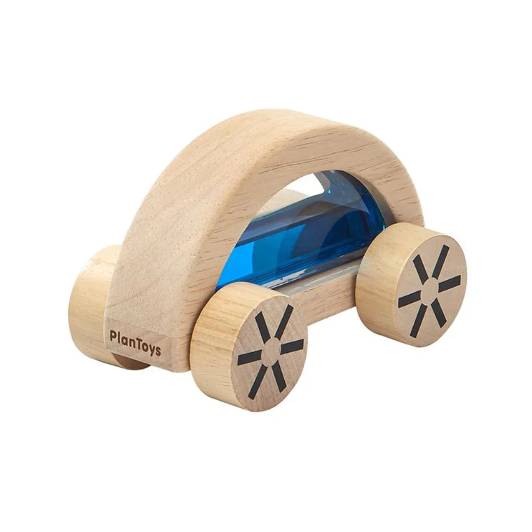 Wautomobile Water Filled Wooden Toy Car - Blue