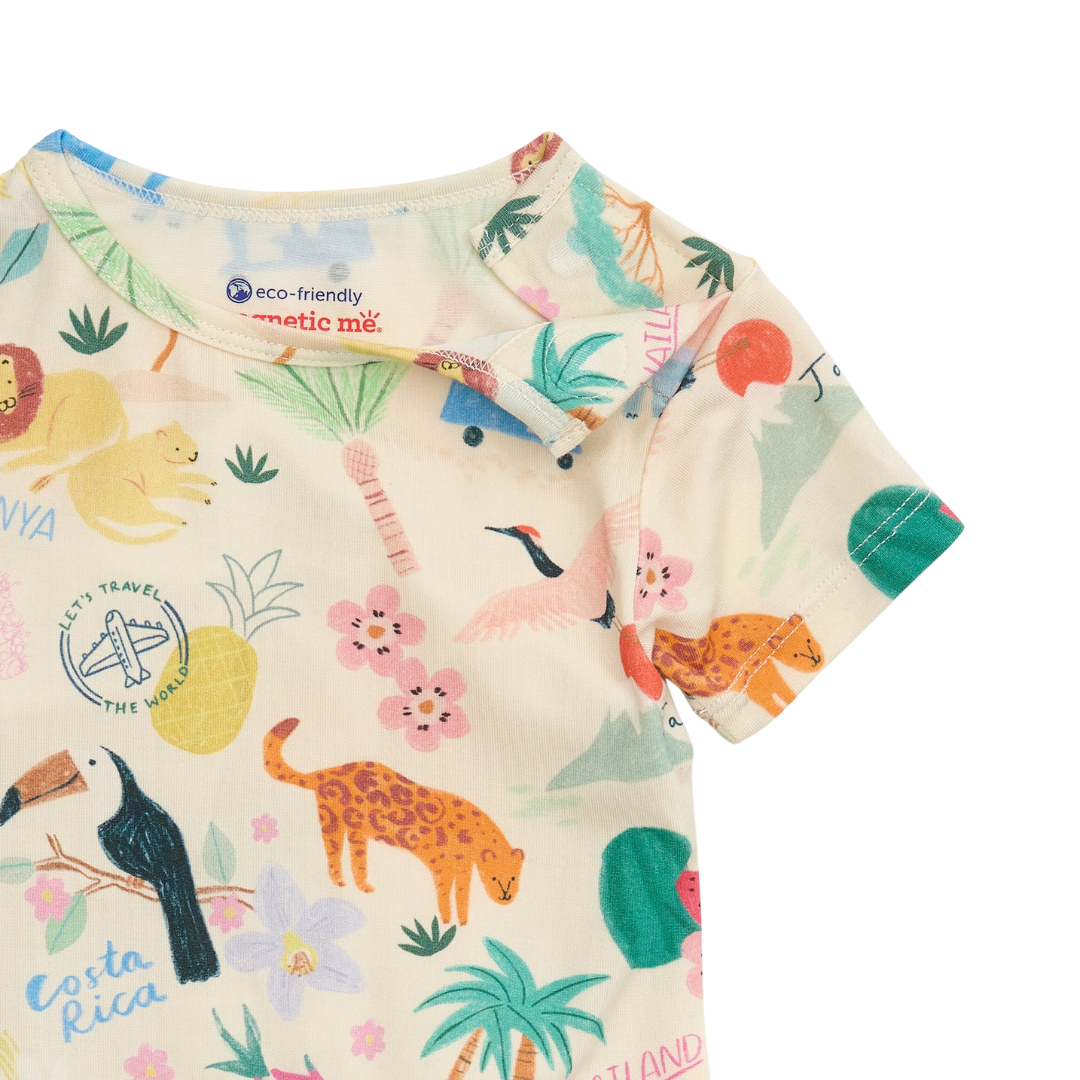Wanderlust Wildlife Modal Short Sleeve Pajamas