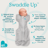 Swaddle UP Original 1.0 TOG Zip-Up Swaddle | Dusty Blue