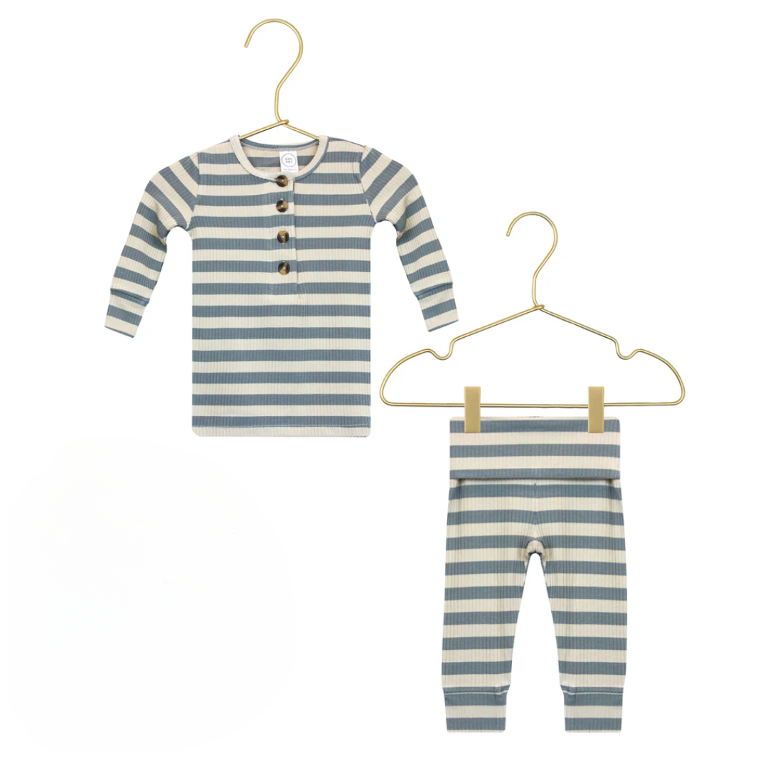 Lincoln Ribbed 2-Piece Pajama Set