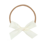 Satin Bow - Cream Headband
