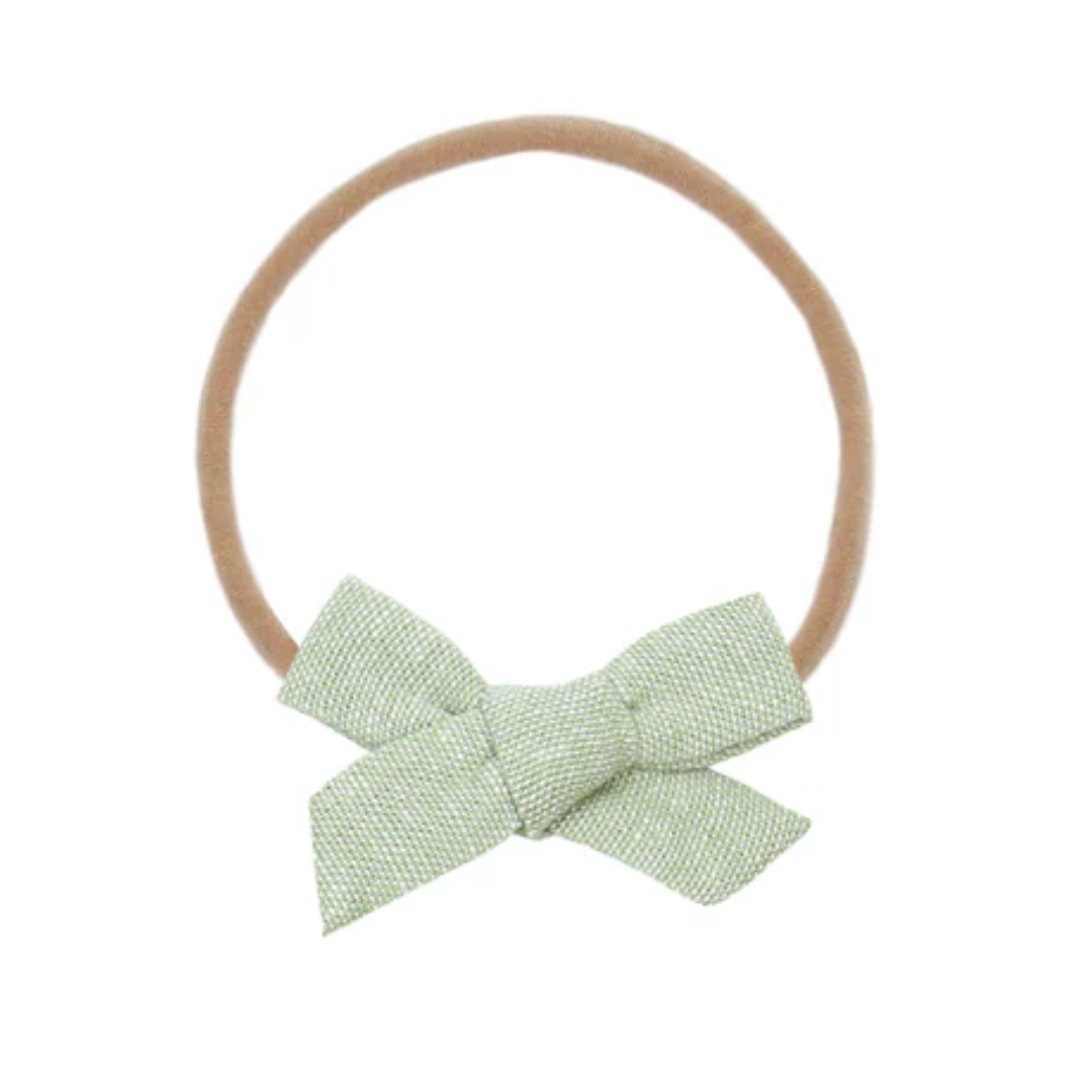 Linen Bow - Sage Headband