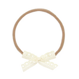 Lace Bow - Mini Cream Headband