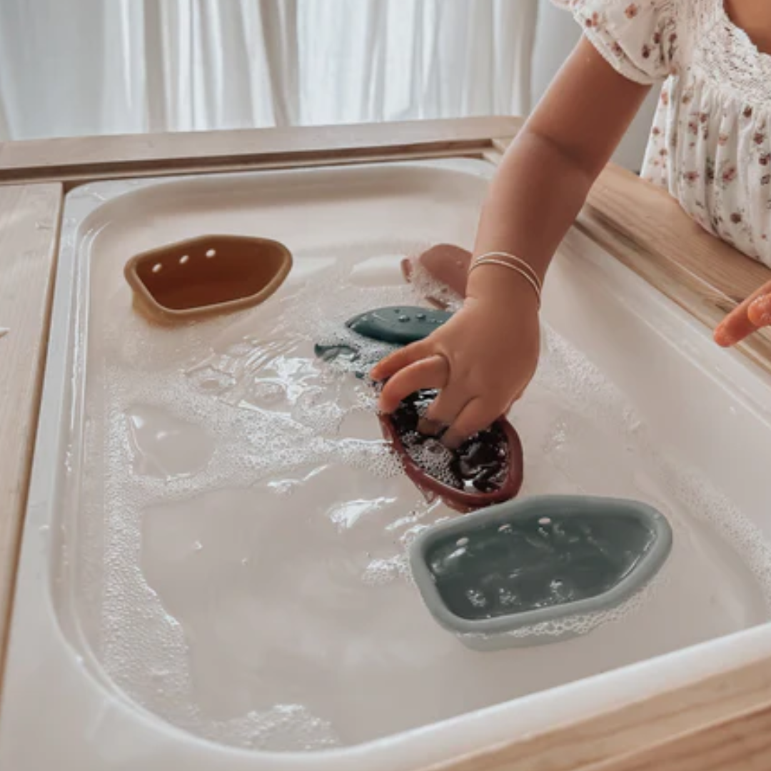 Silicone Stacking Boats Bath and Water Toy | Moon Set