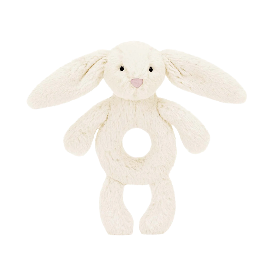 Jellycat Bashful Cream Bunny Ring Rattle