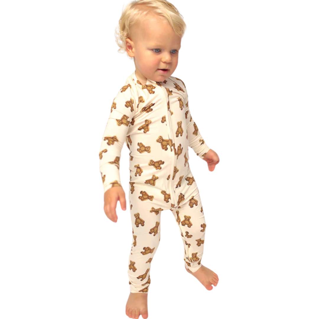 Teddy Bear Double Zipper Bamboo Sleeper