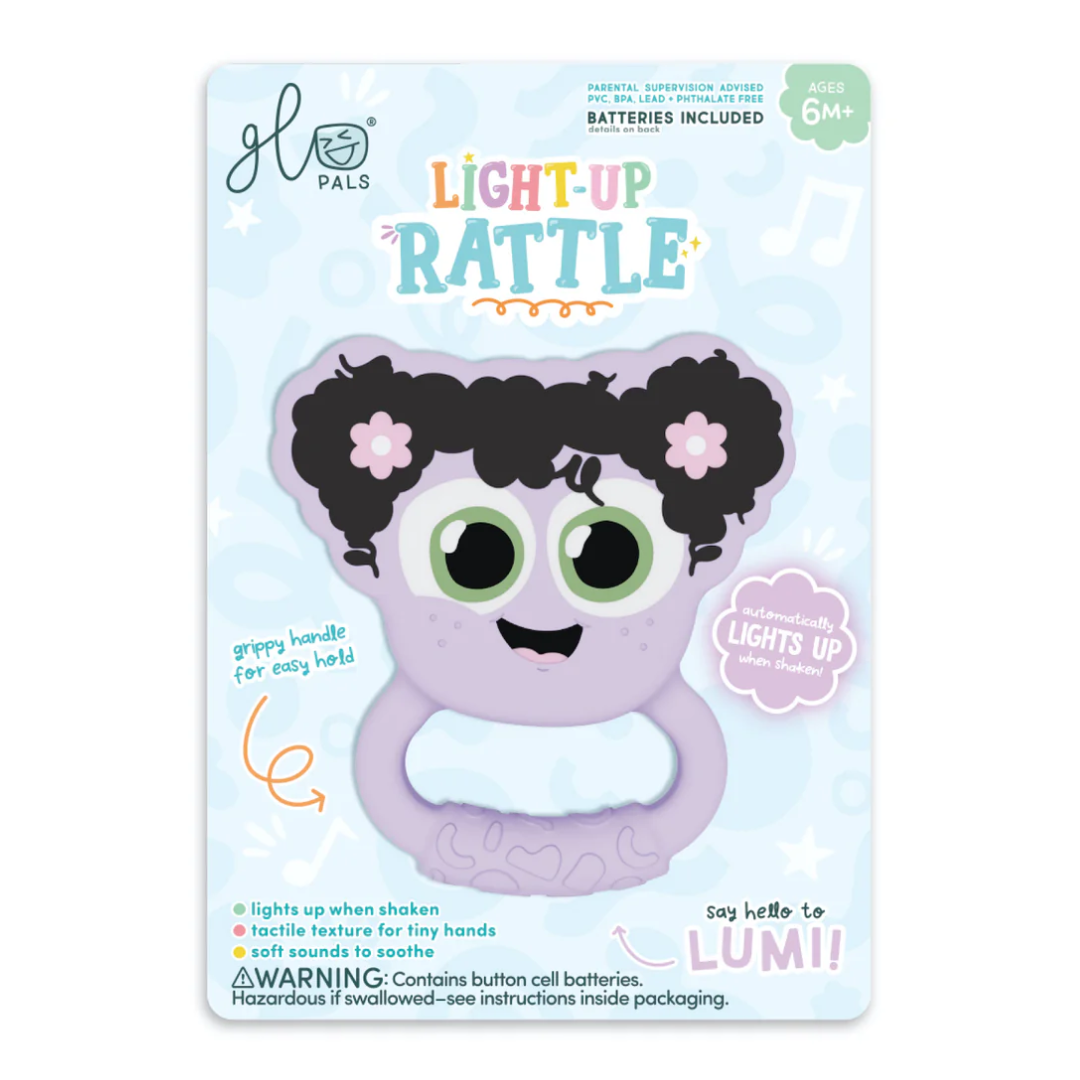 Glo Pals Light Up Sensory Rattle | Lumi (Purple)