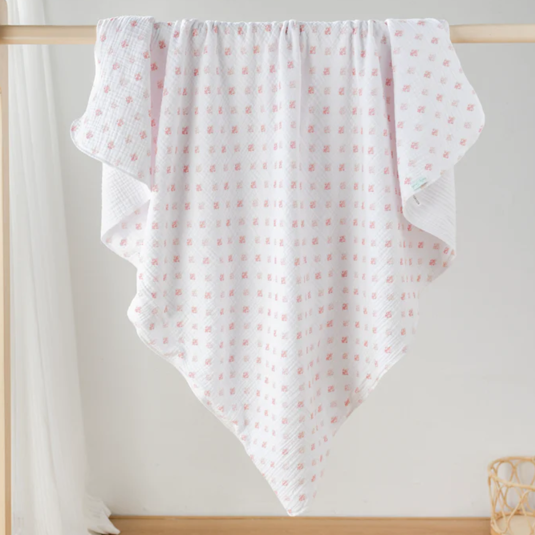 Fleur De Rose Organic Cotton Muslin Quilt