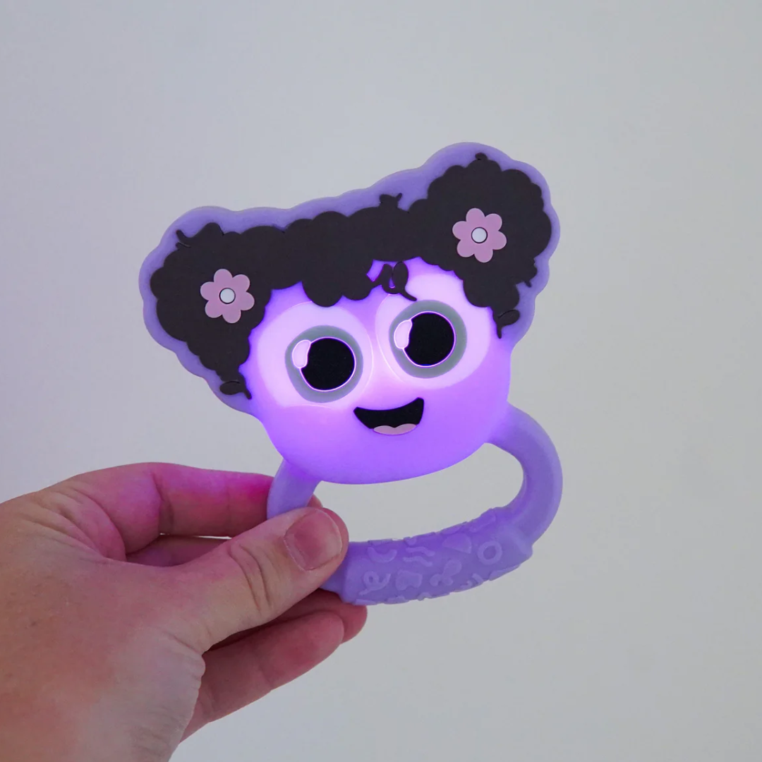 Glo Pals Light Up Sensory Rattle | Lumi (Purple)