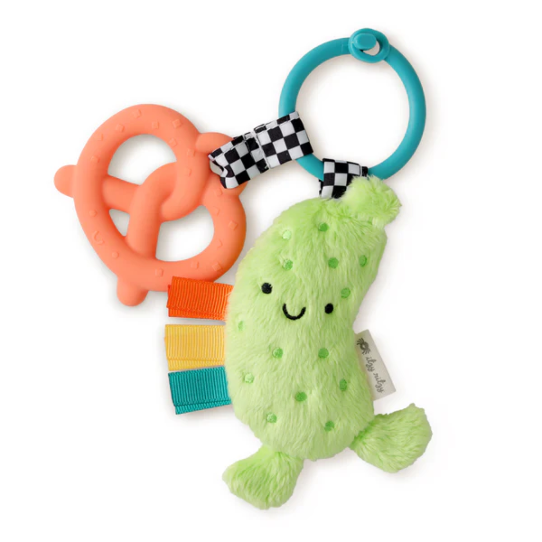 Itzy Pal Natural Plush Teether Sensory Travel Toy | Parker the Pickle