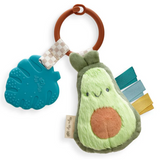 Itzy Pal Natural Plush Teether Sensory Travel Toy | Avocado