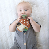 Itzy Pal Natural Plush Teether Sensory Travel Toy | Mushroom