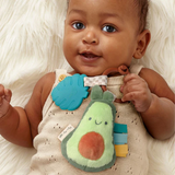 Itzy Pal Natural Plush Teether Sensory Travel Toy | Avocado