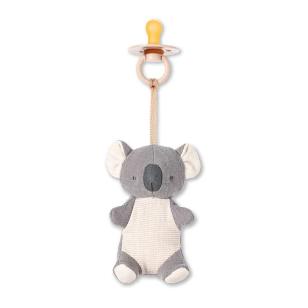 Bitzy Pal Natural Rubber Pacifier and Plush Toy | Koala