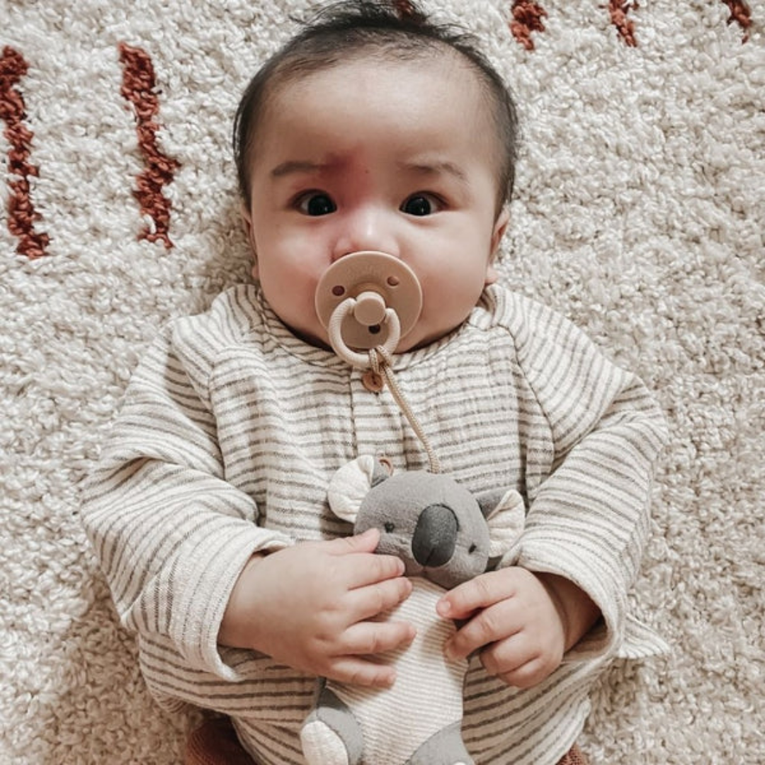 Bitzy Pal Natural Rubber Pacifier and Plush Toy | Koala