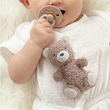 Bitzy Pal Natural Rubber Pacifier and Plush Toy | Bear
