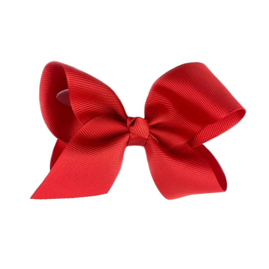 Americana Grosgrain Ribbon Bow Alligator Clip Red