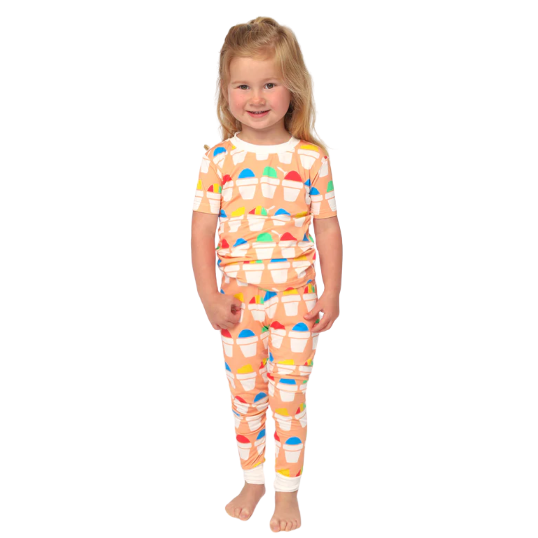 Orange Snowball 2 Piece Bamboo PJ Set