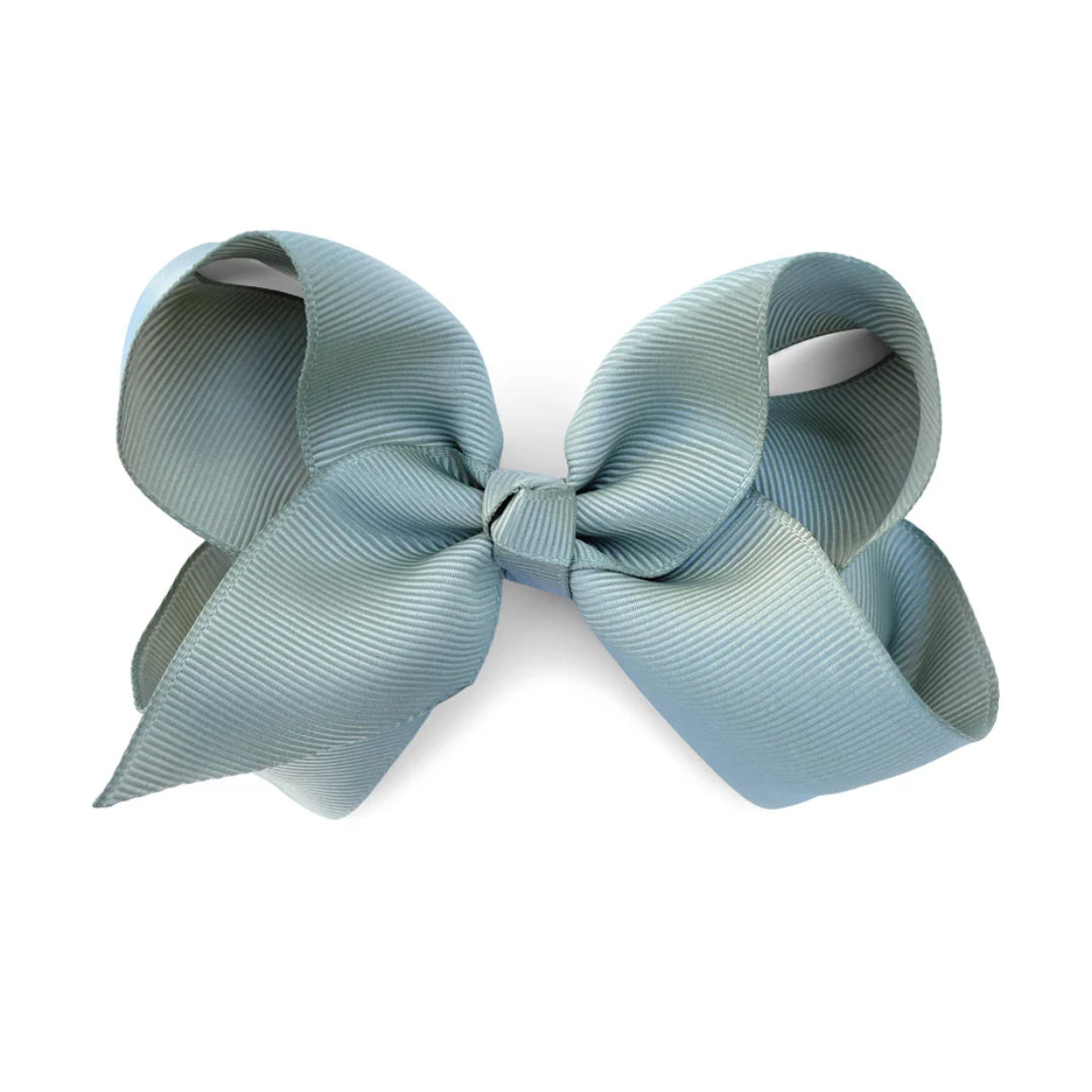Americana Grosgrain Ribbon Bow Alligator Clip Soft Pine