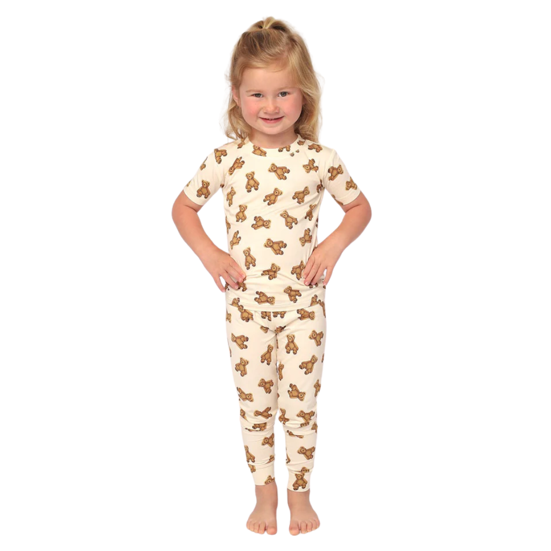 Teddy Bear Two Piece Bamboo PJ Set