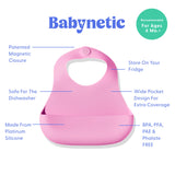 Babynetic Magnetic Silicone Bib | Strawberry Dream