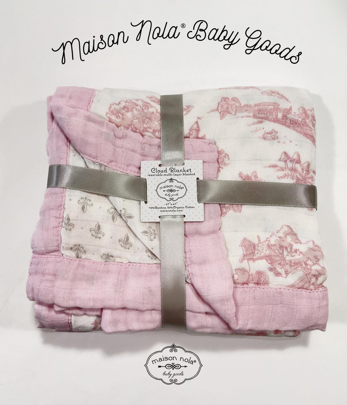 Storyland Toile Reversible Bamboo Cloud Blanket