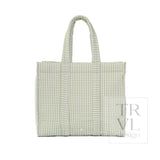 TRVL Design Quilted Go Go Tote | Pimlico Stripe Sage