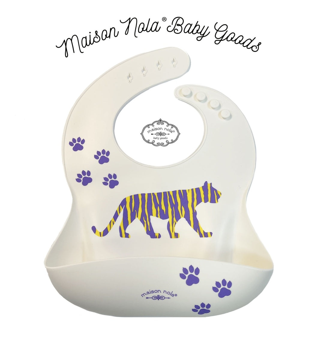 Tiger Baby Gift Bundle | Silicone Bucket Bib and Teether