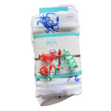Blue Crab Gift Bundle: Bamboo Muslin Swaddle Blanket and Bib