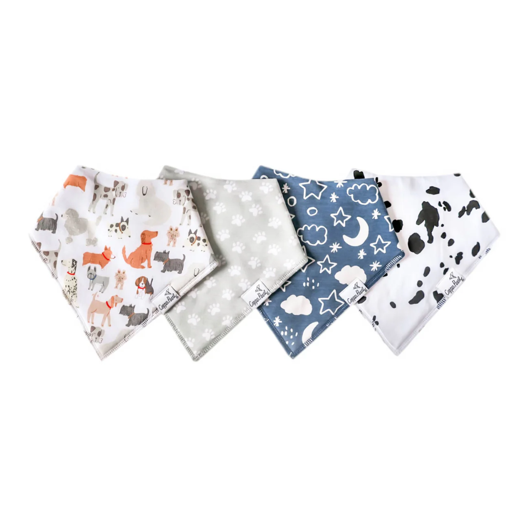 Baby Bandana Bib 4-pack Set |  Rufus