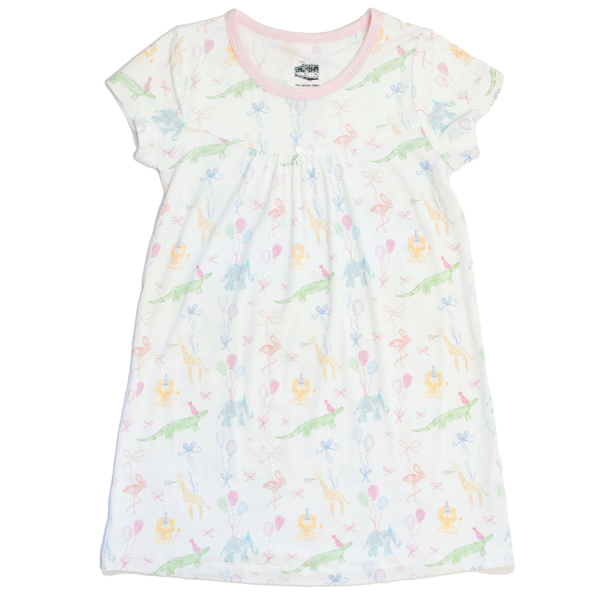 Uptown Baby Birthday Zoo Animals Bamboo Lounge Dress