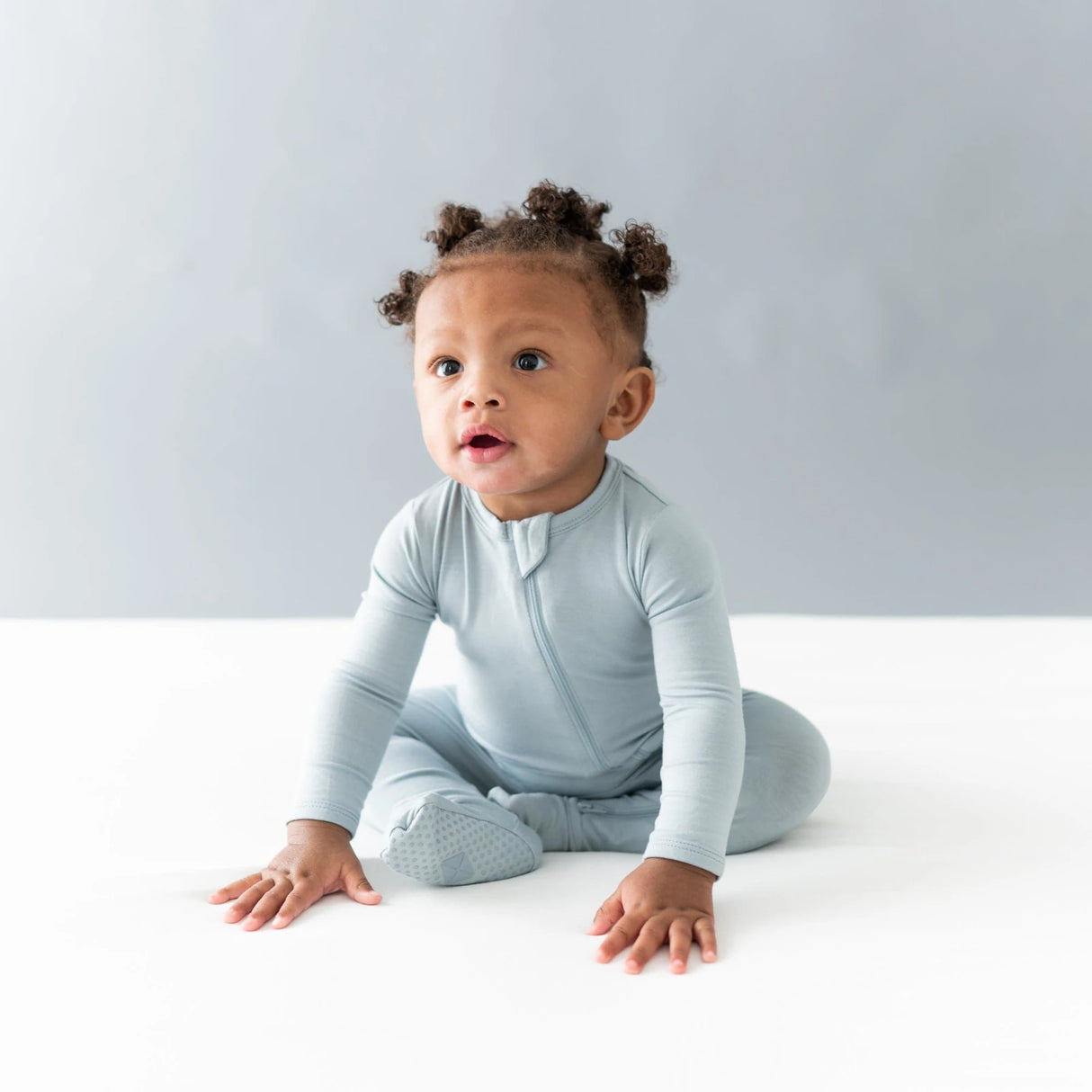 Kyte Bamboo Zippered Footie | Fog